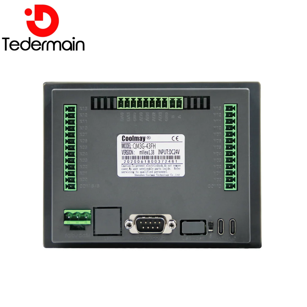 Coolmay-Controlador Lógico Programável, Controlador Lógico Programável, Ecrã Táctil, Industrial, HMI, PLC, QM3G-43FH, 4.3" - Image 2