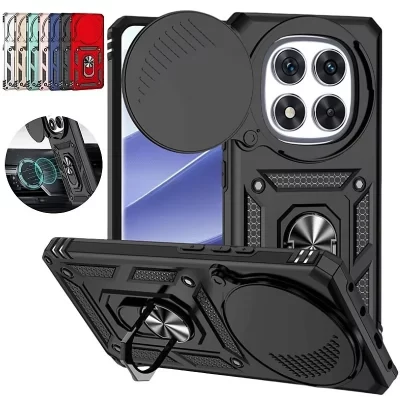 Armor Funda For Xiaomi Poco X7 5G Slide Camera Lens Protect Phone Case For Pocox7 Pocco Poxo Poko Little X7 X 7 7X 5G Back Cover