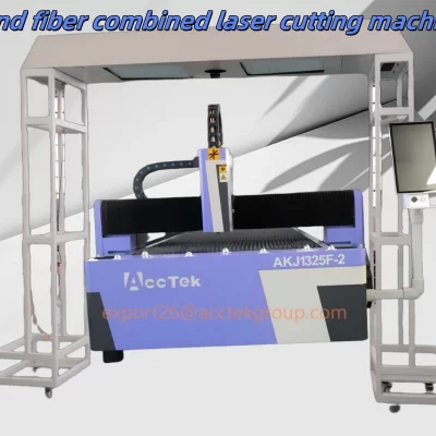 Máquina de corte de madeira 20mm, laser co2, cabeças duplas, fibra, cnc, metal, aço, máquina de corte a laser AKJ1325F-2 1500w 3kw