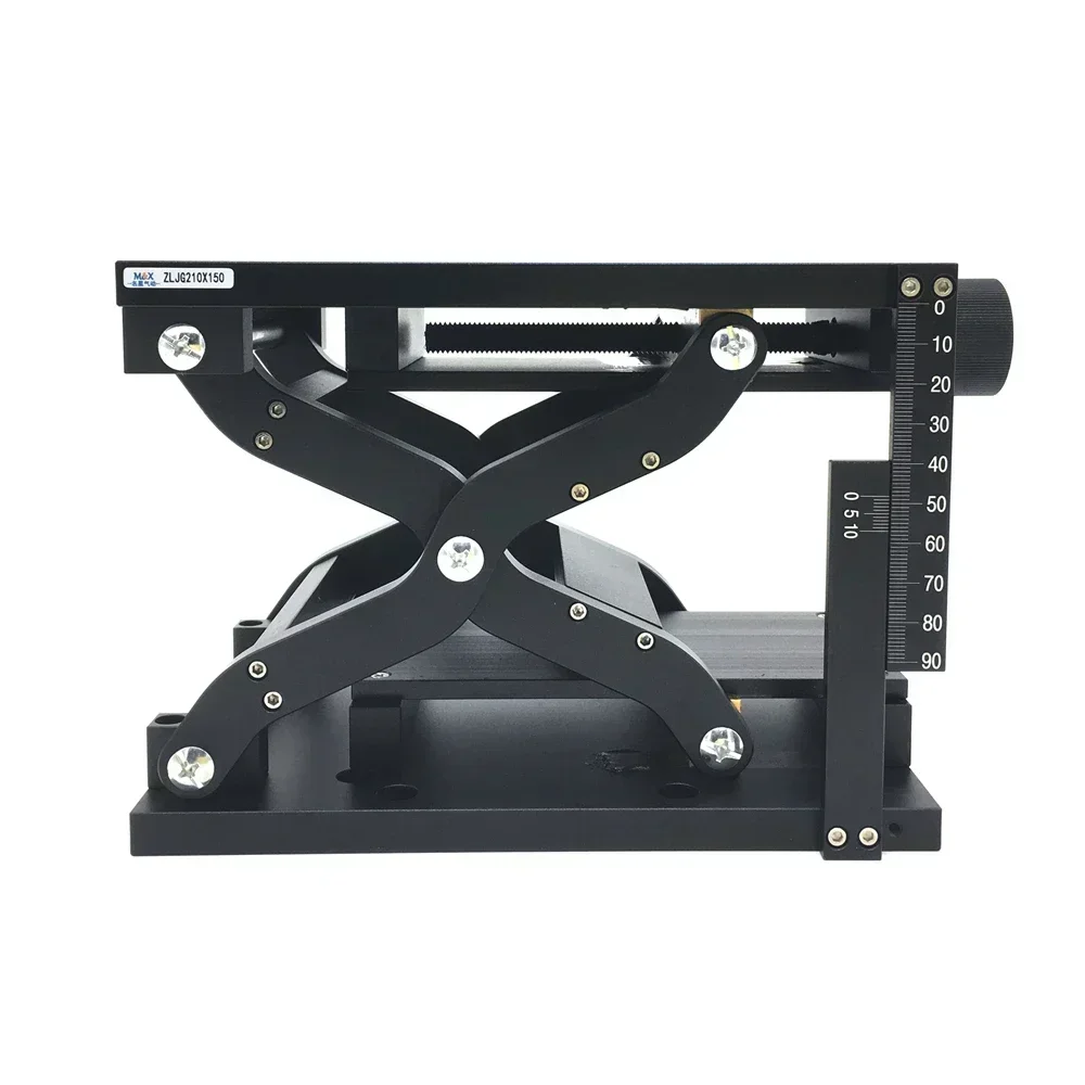 Mesa de elevação manual de tesoura, eixo z, plataforma de elevação óptica vertical, ajuste fino, plataforma de deslocamento para marcação a laser - Image 5