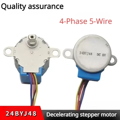 Gear Ratio Stepper Motor, Motor de Redução, Microcomputador Single Chip, Monitoramento de Câmera, 4 Fases, 5 Fios, DC 5V, 24BYJ48, 64:1