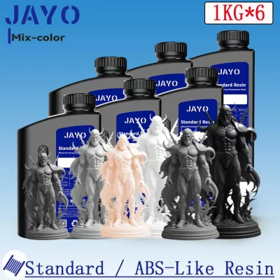 Jayo 6kg padrão/abs-como resina de impressora 3d 1000g/garrafa 405nm resina fotopolímero de cura uv rápida para material de impressora 3d lcd