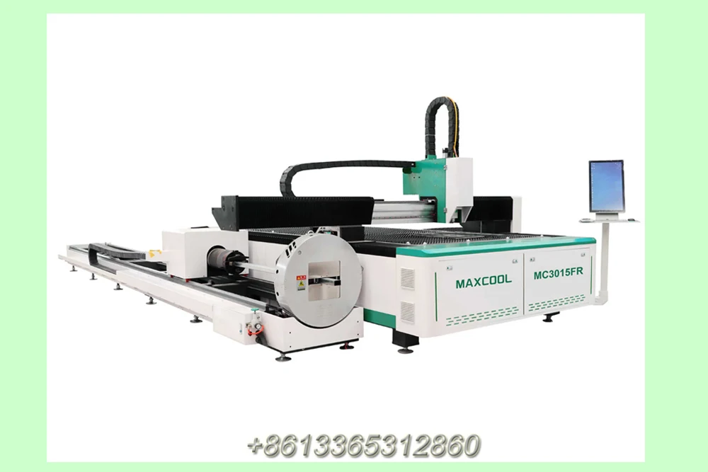 Maxcool 1500w 2kw 3kw máquina de corte de fibra cnc cortador a laser de metal adicionado máquinas de dispositivo rotativo para tubos de chapa de aço - Image 4