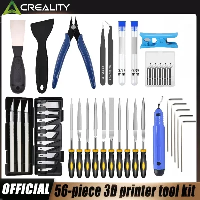 Kit de Ferramentas Creality para Impressora 3D FDM/SLA – Limpador de Bico, Raspador, Pinça, Lima e Ferramentas de Gravação para Manutenção