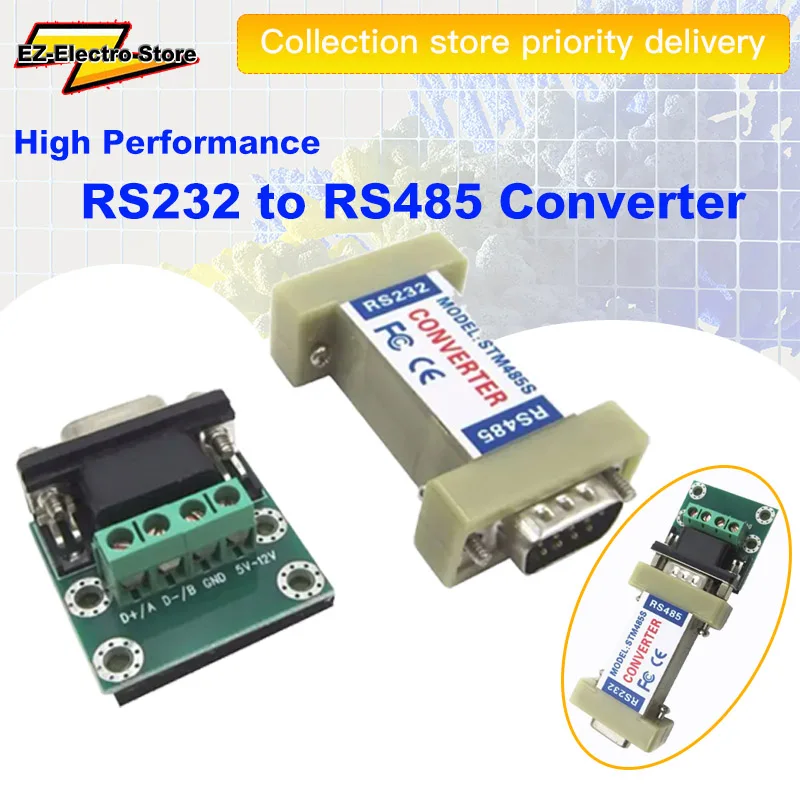 Conversor RS232 para RS485 de alto desempenho adaptador rs232 rs485 dispositivo fêmea rs 232 485