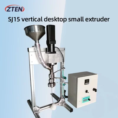 Sj15 máquina extrusora vertical em miniatura laboratório micro extrusora de plástico equipamento de extrusão de mesa instrumento de parafuso único