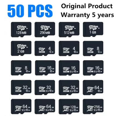 50 peças cartão de memória original class10 64gb 128gb 32gb 16gb cartão tf 8gb 4gb 2gb 1gb 512mb 256mb 128mb cartão flash sd para smartphone