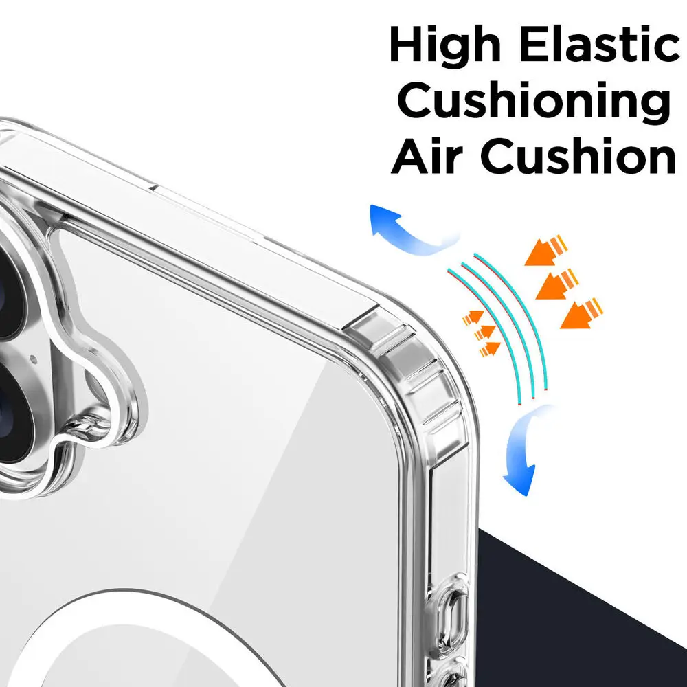 Original Magnetic Transparent Phone Case For iPhone 17 Air 16 15 14 13 12 11 Pro Max Plus 16e E Magsafe Silicone Cover Funda - Image 4