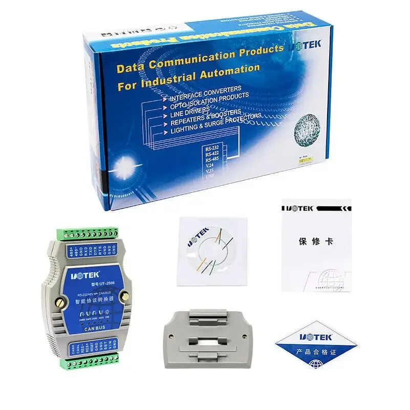 UTEK UT-2506 RS232/rs485 para CAN BUS RS-232/485 Turn CANBUS Conversor de protocolo inteligente industrial - Image 5