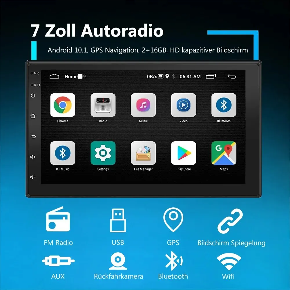 Essgoo rádio do carro android 14 carplay vídeo multimídia automático 7/9/10 ''estéreo universal para volkswagen nissan hyundai kia toyota - Image 3