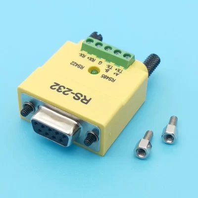1pc rs232 para rs485 rs422 conversor plugue serial rs485 comunicação serial db9 macho fêmea interface conversor serial conector