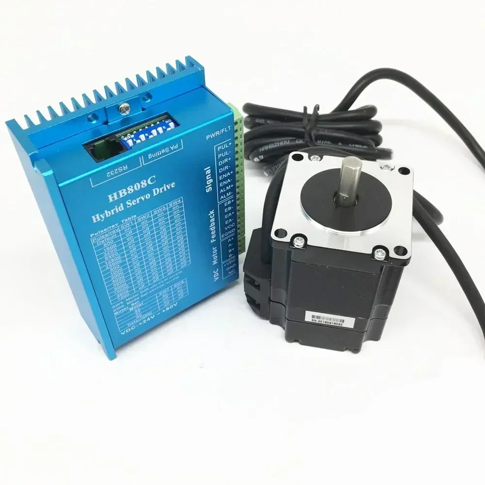 Nema23 circuito fechado motor de passo kit fonte alimentação 1.2/2/3 nm fácil servo motor eixo 8mm 2 fases motor passo 3m cabo - Image 3