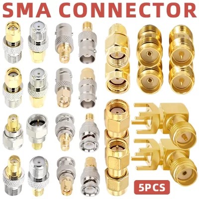5 peças pl259 so239 bnck smak rp sma para bnc uhf n macho fêmea conversor de conector coaxial rf para câmera cctv