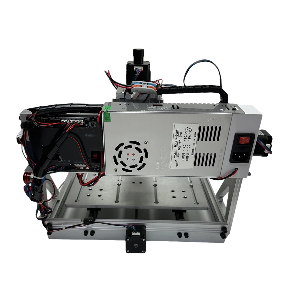 Trilho de guia linear de alumínio completo mini roteador cnc 3020 500w usb máquina de gravura cnc interruptor de limite pcb fresadora máquina de corte - Image 4