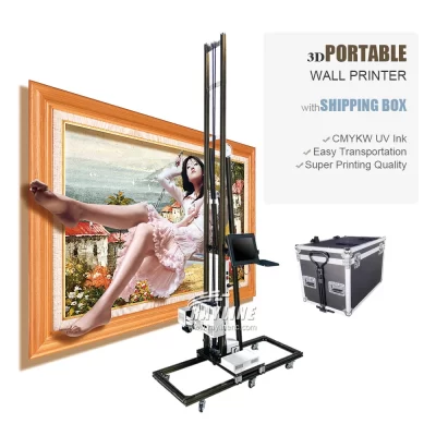 Venda quente 3d uv vertical máquina de impressão de parede impressora de parede automática para casa interior ao ar livre madeira vidro pvc metal