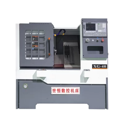Xg40 mini torno cnc cama inclinada trilho de guia linear de alta precisão para processamento de metal máquina cnc