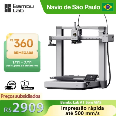Bambu Lab A1 3D Printer High Quality 500mm/s High Speed Modular Design Compatible with Optional AMS Lite Flexible Upgrades