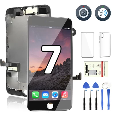 Full Set Screen For iPhone 7 7G LCD Display Replacement Touch Digitizer Complete Assembly+Camera+Ear Speaker A1660 A1778 A1779