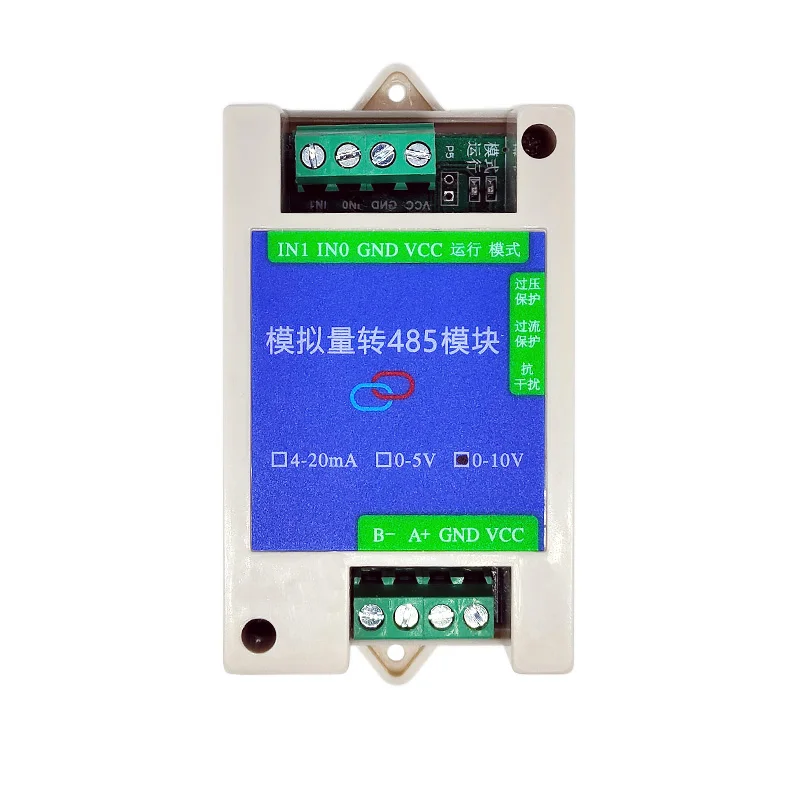 Módulo de aquisição de quantidade analógica para rs485 4-20ma 0-5v 0-10v transmissor modbus conversor de sinal entrada saída analógica 485 - Image 3