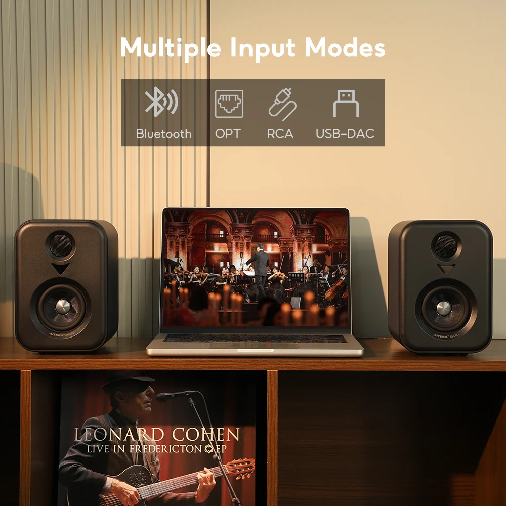 AIYIMA Upgrade S400 Audio Bookshelf Active Speakers Studio Monitor 3 Inch Bluetooth USB DAC HiFi Home Subwoofer System TV PC - Image 4