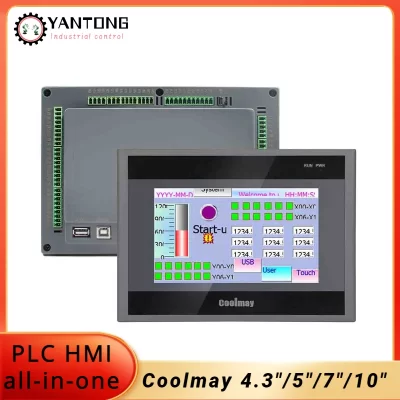 Coolmay integrado HMI PLC tudo-em-um série QM3G suporta personalização analógica e modelos Ethernet 4.3 ''/5''/7''/10'' disponíveis