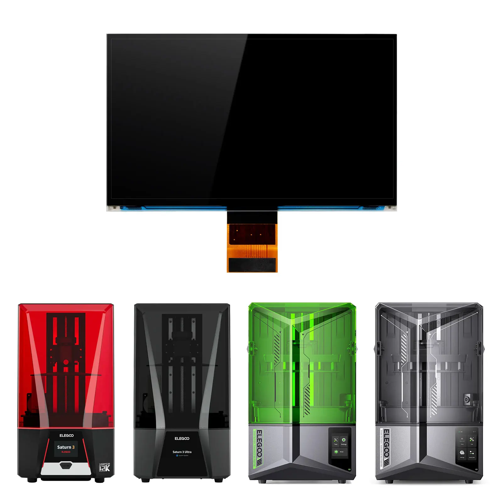LCD Photocuring 10.1 inch 12K Monochrome Screen 3D Printer, Compatible with Saturn 3/4 Ultra - Image 3
