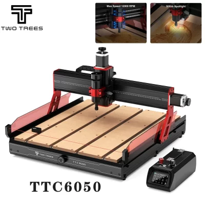 Twotrees TTC6050 CNC fraise Laser Máquina de gravure 3 eixos/4 eixos Máquina de découpe pour bois acrílico métal CNC routeur kit