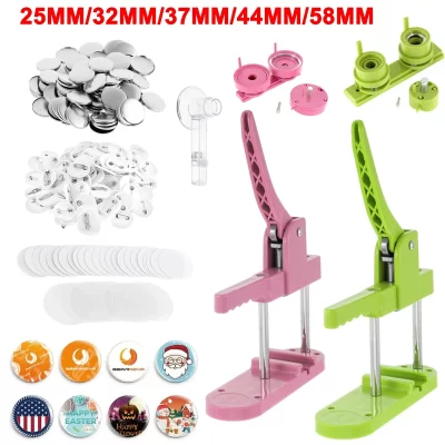 Moldes para fazer crachás, 25/32/37/44/58mm, peças, faça você mesmo, botão, máquina de prensa, molde intercambiável, molde redondo de perfuração de crachá