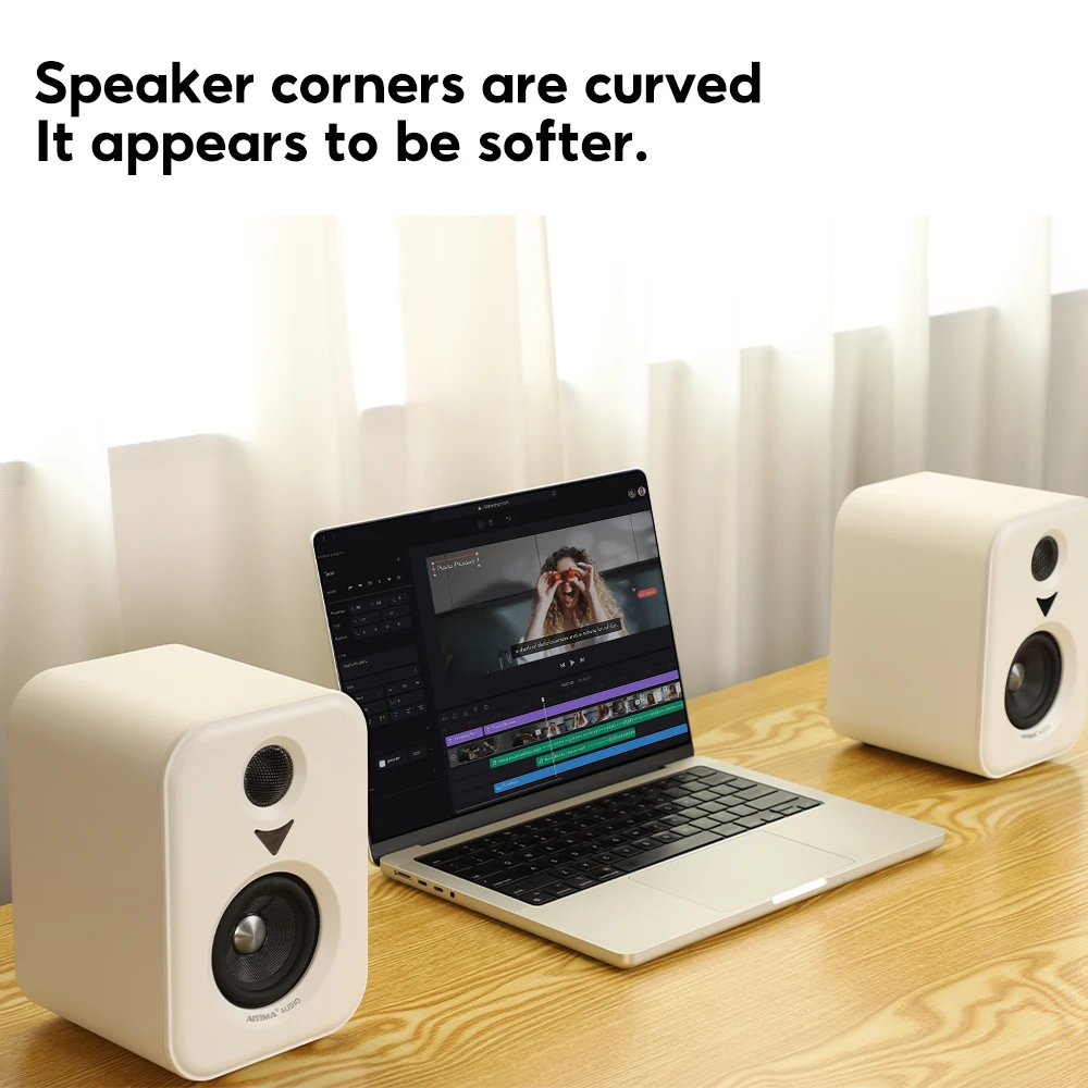 AIYIMA Upgrade S400 Audio Bookshelf Active Speakers Studio Monitor 3 Inch Bluetooth USB DAC HiFi Home Subwoofer System TV PC - Image 3