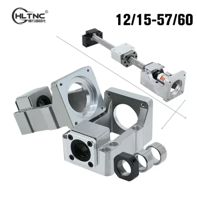 Alumínio HM12-57/60-V HM15 Stepping servo motor assento parafuso suporte rolamento suporte integrado fixo para motor NEMA23 NEMA 24