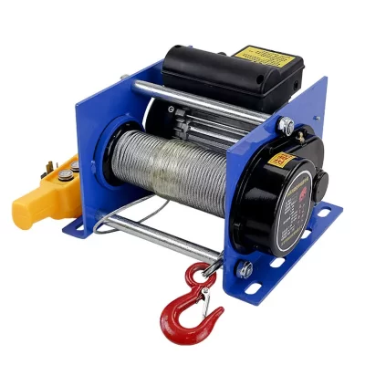 Guincho elétrico 800kg/600kg, talha elétrica 30m, corda de fio de aço, motor de enrolamento, elevador, guindaste de construção doméstica, 1,5kw