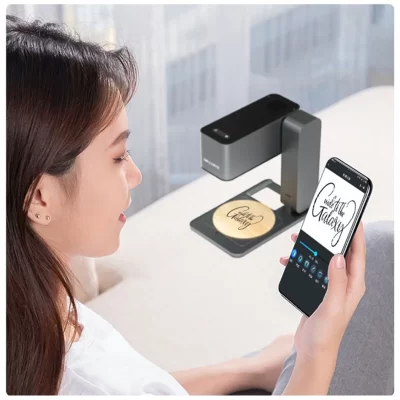 Portátil dobrável ly mini máquina de marcação a laser de fibra com gravador de levantamento de foco automático 5w 10w para garrafa de anel de metal plástico