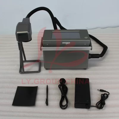 Ly mini bateria de lítio portátil sem fio, tudo em uma placa de identificação a laser de fibra óptica, potência 20w 30w 50w max