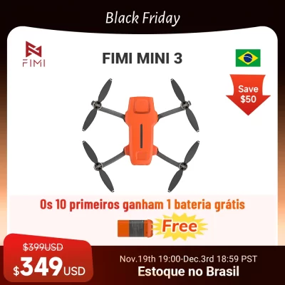 FIMI MINI 3 Drone 4K 60fps Camera with Sensor 48MP | 245g Lightweight No Registration | 9km Range | Night Video AI