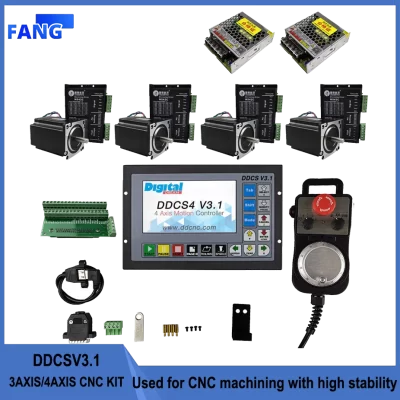 Kit cnc ddcsv3.1 sistema de controle de movimento de 3/4 eixos Nema 23/57 driver e motor Leadshine kit de driver de motor