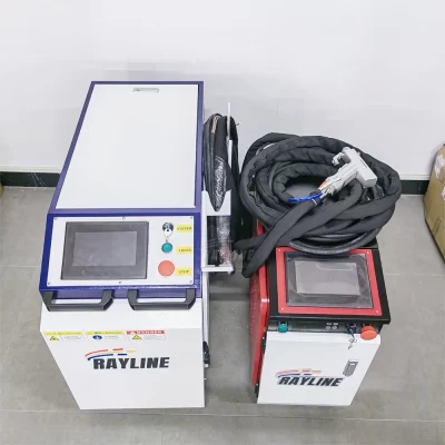 Preço barato mini máquina de solda a laser de fibra portátil refrigerada a água 60kg 4 em 1 máquina de solda a laser de soldagem/limpeza/corte