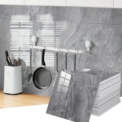 Papel de parede autoadesivo com padrão de mármore, 30x30cm, faça você mesmo, decoração de casa, material pvc, adesivo para cozinha, quarto, sala de estar, banheiro