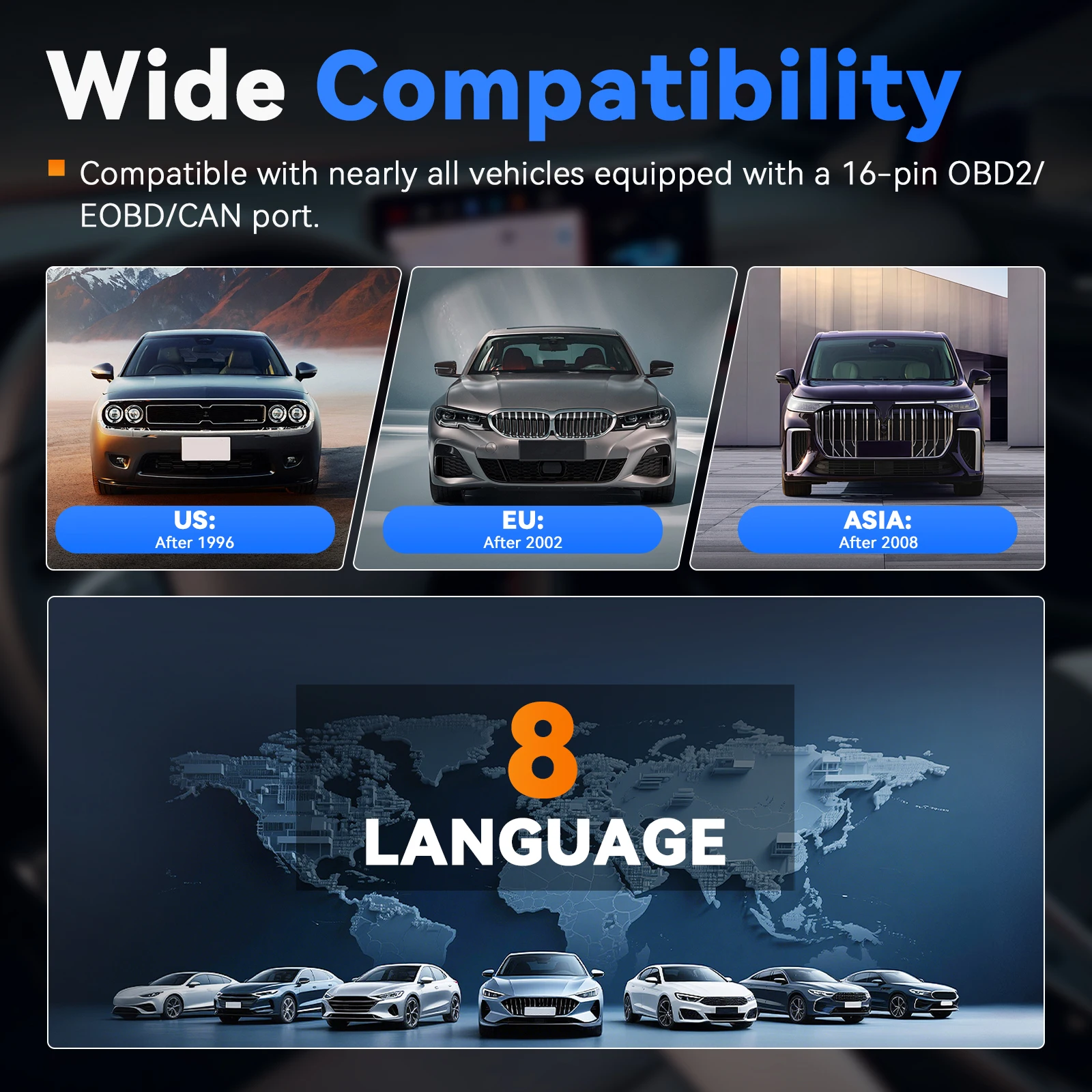 Vdiatool vd31 obd2 scanner leitor de código de falhas do motor do carro com teste de bateria chave/dados ao vivo/i/m leitura para todos os carros obdii - Image 6