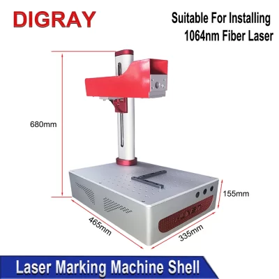 DIGRAY Fiber Laser Marking Chassis Engraving Machine Housing Cabinet For Raycus MAX JPT 20~60W 1064nm Small Laser Source