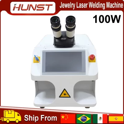 Hunst jóias máquina de solda a laser 100w soldagem mini portátil fibra soldador a laser para ouro prata titânio anel colar metal