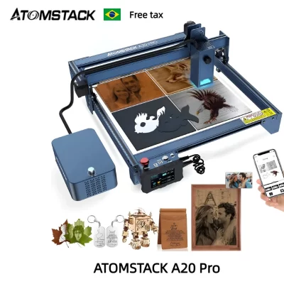 Atomstack gravador a laser x20 a20 s20 pro 130w máquina de corte e gravação com kit de assistência de ar f30 pro 410*850mm tamanho de gravação br