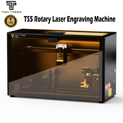 Twotrees ts5 gravador a laser rotativo para stanley cup pré-montado 95% máquina cnc esferas de gravação a laser e ferramentas de círculos