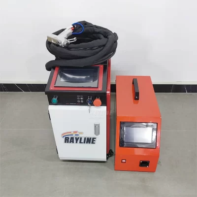 Máquina de solda a laser de fibra portátil, 1500w, gw, resfriamento de água, portátil para soldagem de metal, carbono, aço inoxidável, alumínio, ferro