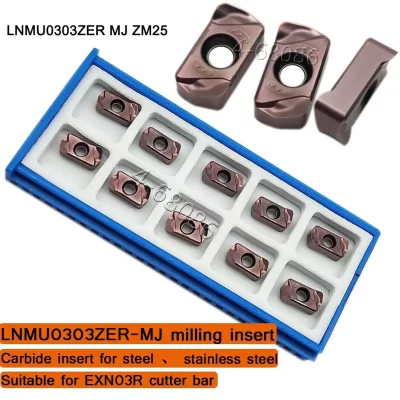 10PCS LNMU0303ZER MJ LNMU03 Carbide Inserts Lathe Turning lnmu Plate CNC Milling Cutter Tool for Steel / Stainless Steel