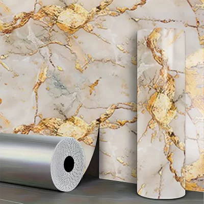 Papel de parede autoadesivo decorativo à prova d'água 40cm padrão de mármore adesivos para sala de estar, banheiro e projeto de decoração de casa
