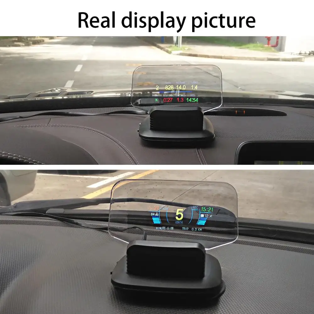 Newest C1 Car HUD Display OBD Electronics Head Up Display Car Speedometers Overspeed Warning GPS Speedometer OBD2+GPS Dual Mode - Image 5