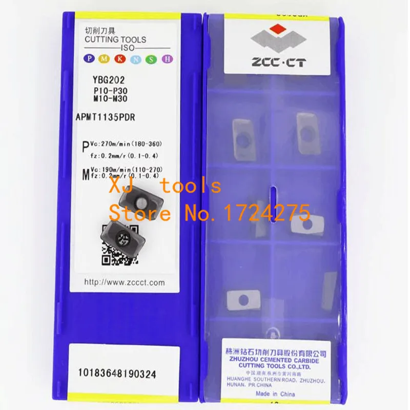 APMT1135PDR APMT 160408 PDER YBG202 YBG205 YBG302 100% Original ZCC.CT APMT1135 APMT1604 Inserção de Carboneto