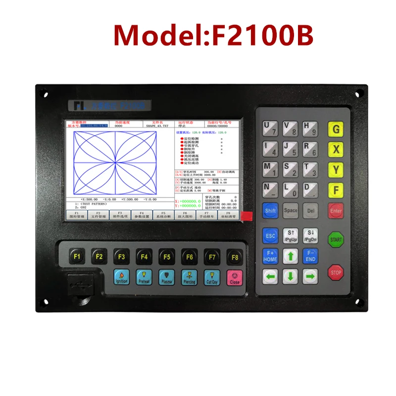 Controlador F2100B Sistema CNC de 2 eixos Sistema de máquina de corte de chama Plasma numérico