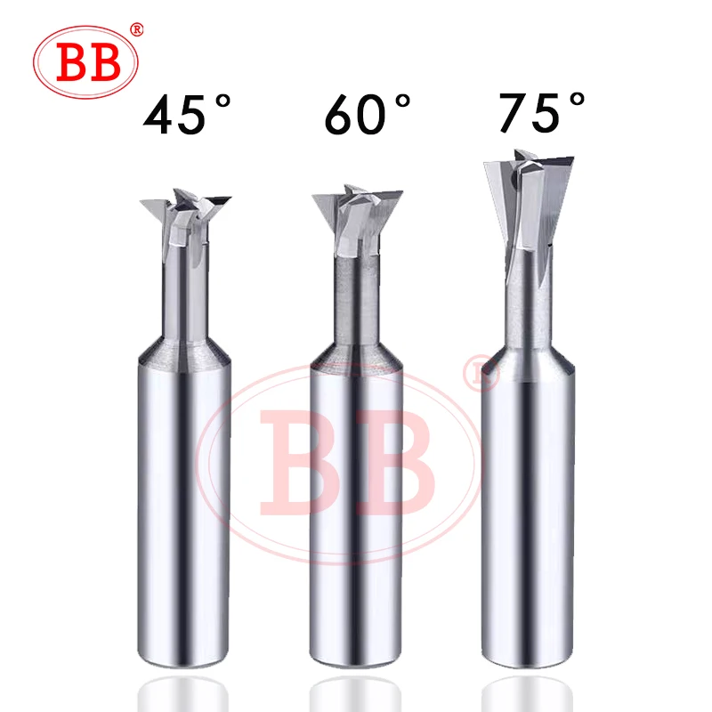 BB Carbide Dovetail Milling Cutter CNC Tool 30 45 60 75 90 120 Degree Tungsten Steel Machining Tool for Metal End Mill 1mm-20mm - Image 4