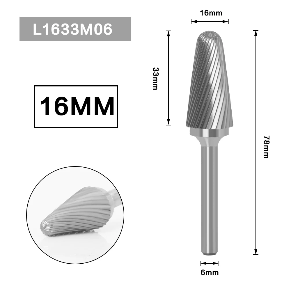 6MM Metal Drawing Tungsten Carbide Milling Cutter Rotary Tool Burr CNC Engraving Abrasive Tools Metalworking Milling Polishing - Image 5